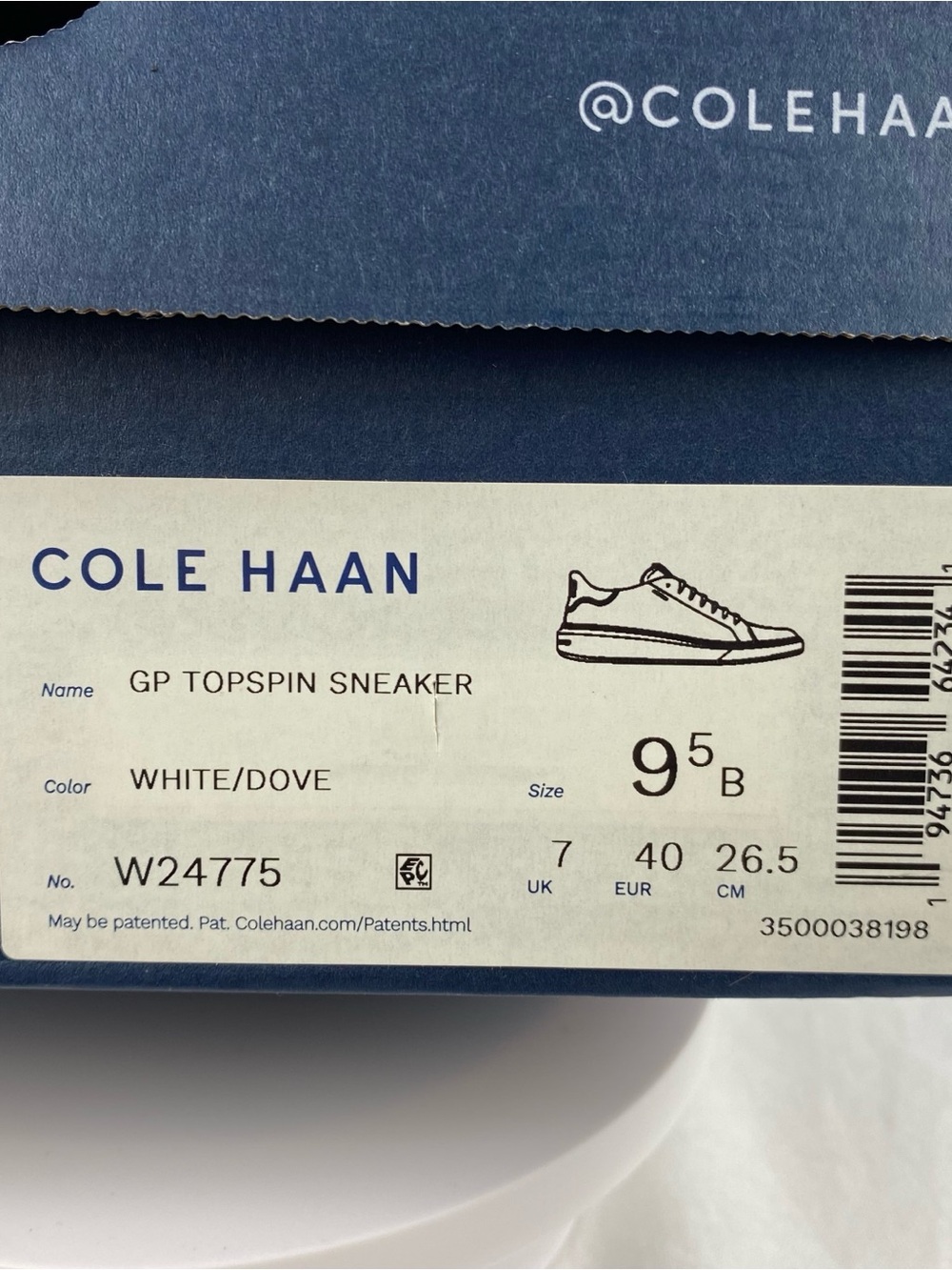 Cole Haan Women’s White Leather 360 Top Spin Sneakers with Tan Trim. 9.5 - Picture 13 of 13